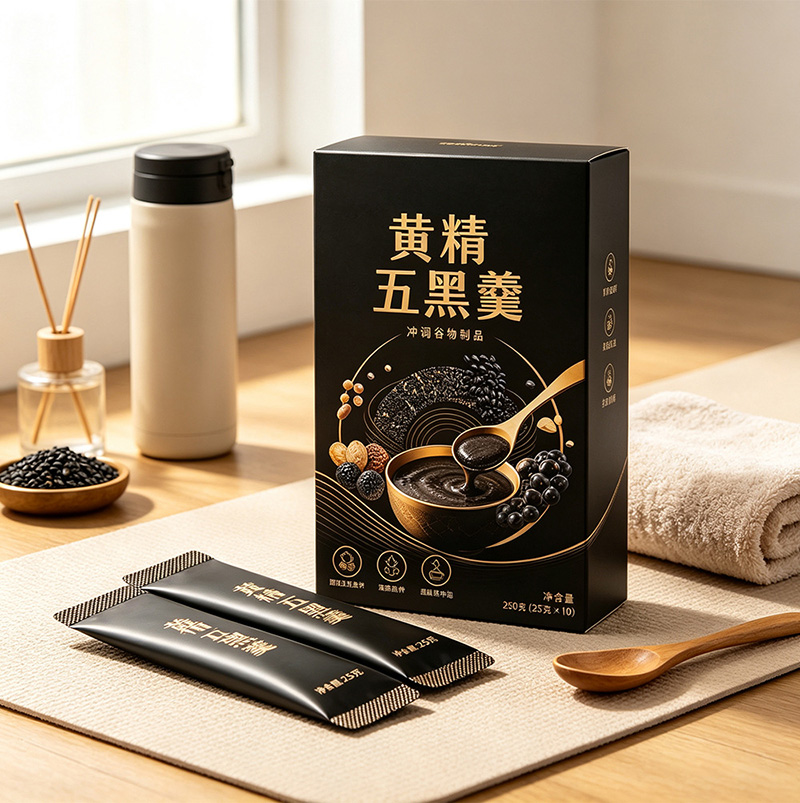 黄精五黑羹粉非九蒸九晒无糖精黑芝麻糊营养早代餐粉OEM贴牌代工