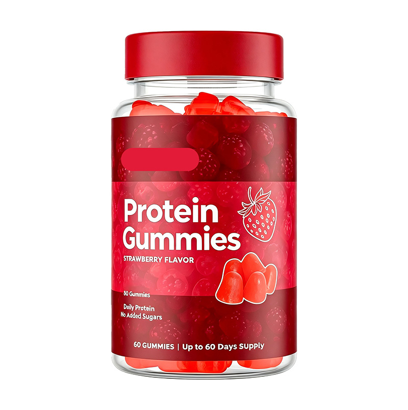 跨境胶原蛋白软糖Protein Gummies草莓口味蛋白质无添加糖OEM定制