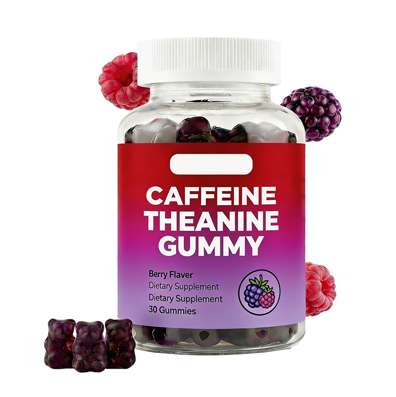 跨境咖啡因茶氨酸软糖CAFFEINE THEANINE GUMMY含绿茶提取物OEM