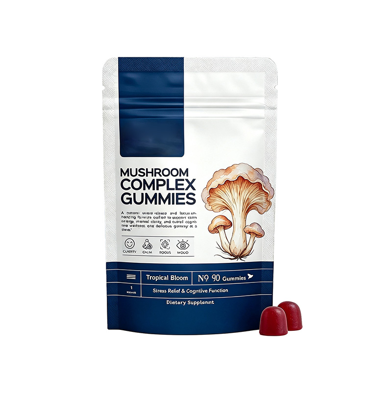 跨境蘑菇复合软糖MUSHROOM COMPLEX GUMMIES含猴头菇灵芝补充剂OEM