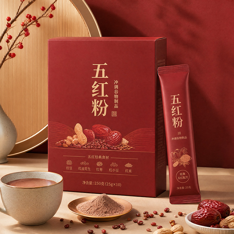 五红粉五红汤五谷杂粮早餐代餐女生礼物红枣冲饮营养即食饮品OEM