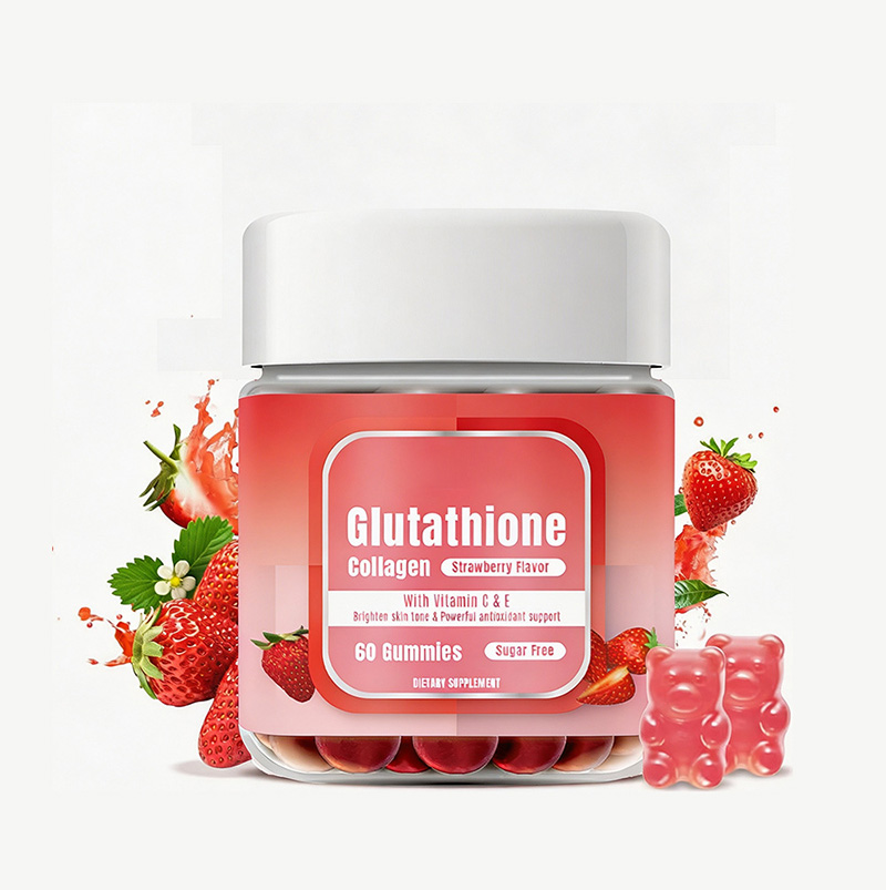 跨境谷胱甘肽胶原蛋白软糖Glutathione collagen Gummies草莓味OEM