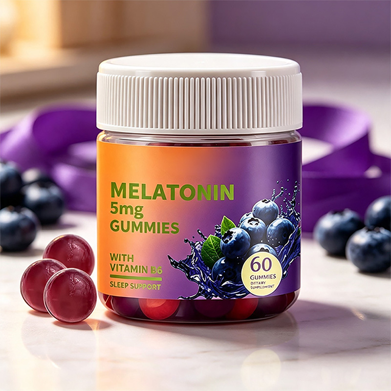 跨境蓝莓褪黑素软糖Blueberry Melatonin Gummies OEM